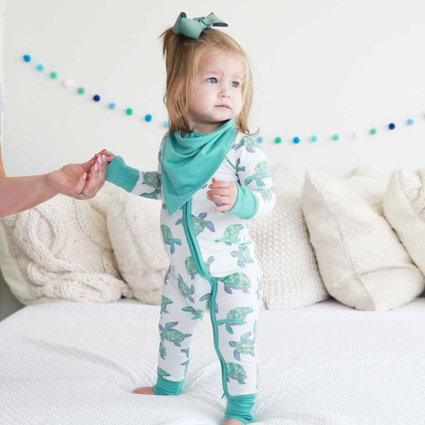 Convertible Zip Rompers for Girls: Midnight Meadow / 3-6 months Caden Lane