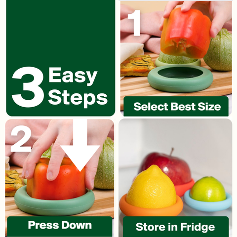 Reusable Silicone Food Savers – Sage Green (Set of 5) Food Huggers