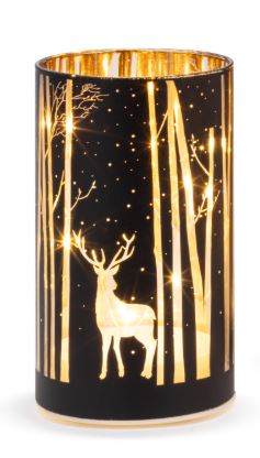 Silver Deer in Forest LED Hurricanes