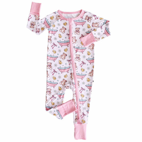 Convertible Zip Rompers for Girls: Midnight Meadow / 6-12 months Caden Lane