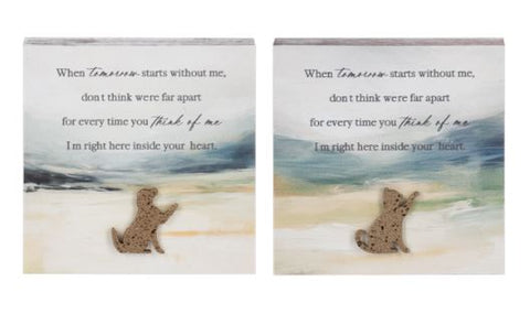 Bereavement Watercolor Pet Message Art Blocks Ganz