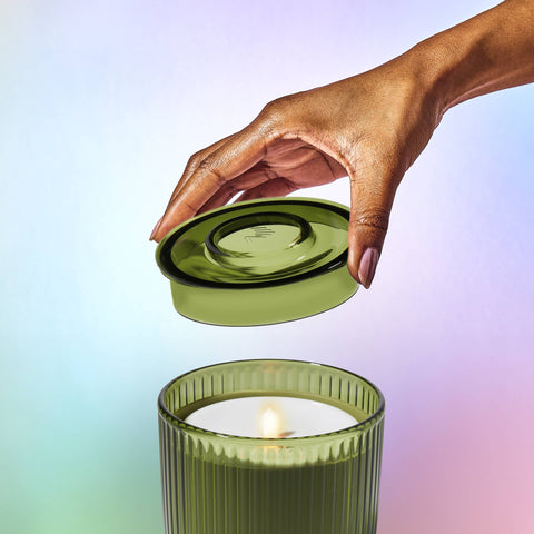 Flameless Candle Diffuser - Olive Ribbed Lifelines