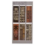 Magnetic Bookmark Set Strong and Courageous Christian Art Gifts