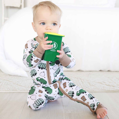 Clean Up Crew Convertible Zip Romper: 18-24 months Caden Lane