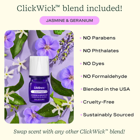 Flameless Candle Diffuser - Frosted Glass (Cream) Lifelines