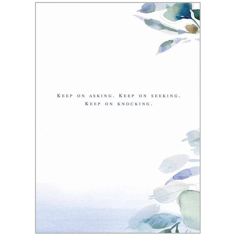 Blue Watercolor Floral Friendship Prayer Life Flower Card Legacy