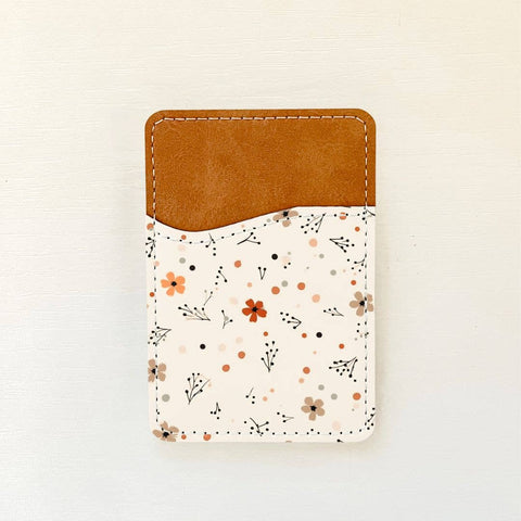 Neutral Florals Leather Card Holder (10 Options): 8 Olivia + Rose