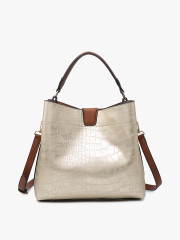 M1951 Tati Monogrammable Satchel w/ Shoulder Strap: Brown Jen & Co.