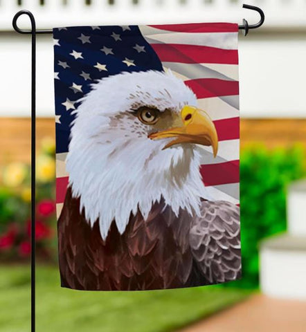American Eagle Suede Garden Flag Evergreen Enterprises