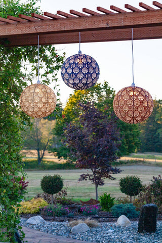 Stella Nova Outdoor Pendent Light - Dewdrop 18" Copper Allsop Home & Garden