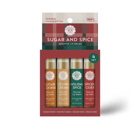 Sugar and Spice Lip Balm Set Of 4 Woolzies