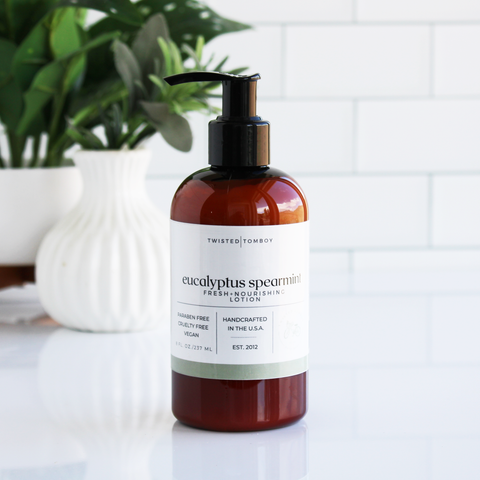 Lotion Display (FREE ENGRAVED DISPLAY+TESTERS) Twisted Tomboy | Bath+Body+Shower+Shave