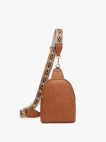 M2436 Ellen Sling Bag w/ Removable Guitar Strap: Brown Jen & Co.