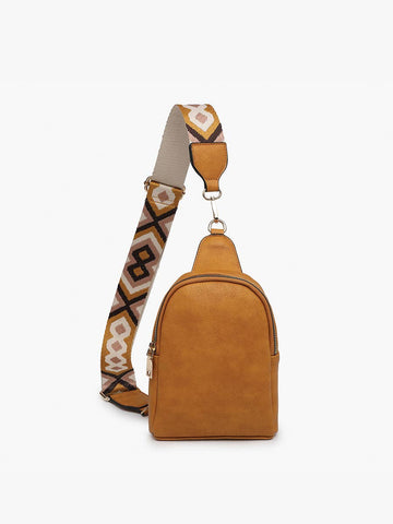 M2436 Ellen Sling Bag w/ Removable Guitar Strap: Brown Jen & Co.