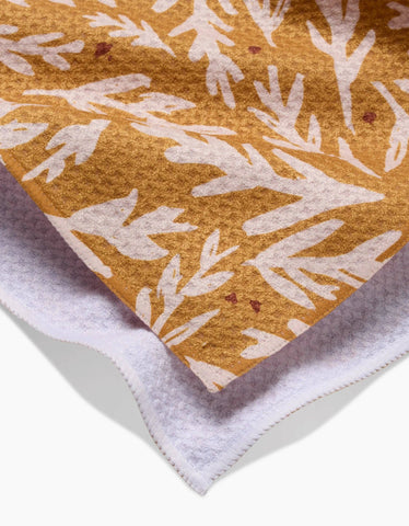 Trail Dusting Gold Tea Towel Geometry