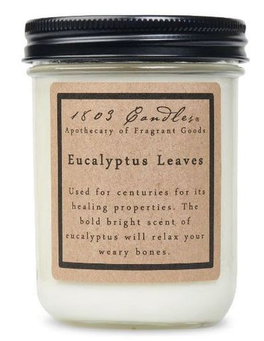 Eucalyptus Leaves-14oz Jar Candle 1803 Candles