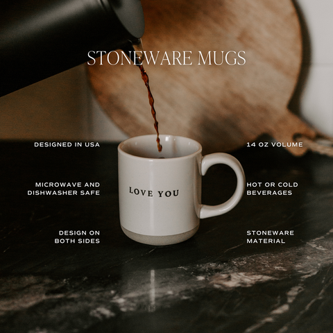 Comfort and Joy Stoneware Coffee Mug - Christmas Decor Sweet Water Decor