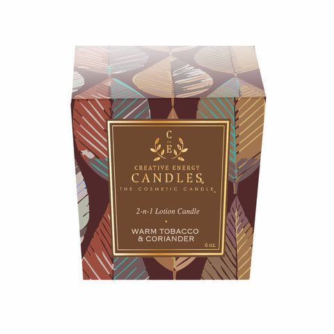 Warm Tobacco & Coriander: 2-in-1 Soy Lotion Candle: Large - 10 oz Creative Energy Candles