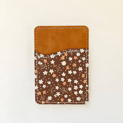 Neutral Florals Leather Card Holder (10 Options): 8 Olivia + Rose