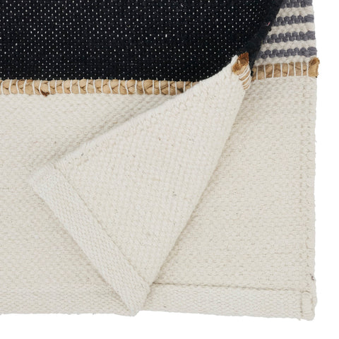 Jute Accent Stripe Table Runner: Grey / 16"x72" Saro Lifestyle