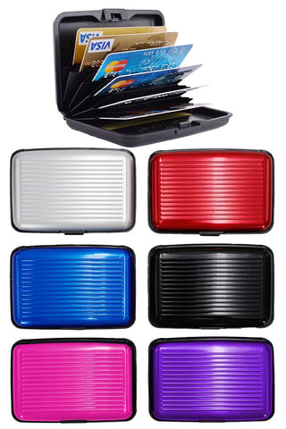 Metallic Glossed Safe Card Holder Caddy Case Cap Zone