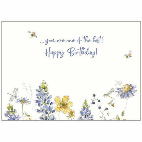 Dragonfly and Flowers - Birthday Card Legacy