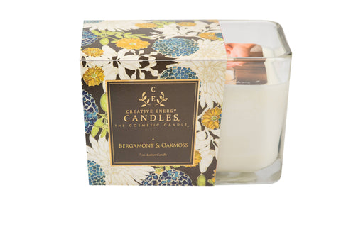 Bergamot &  Oakmoss: 2-in-1 Soy Lotion Candle: Medium - 6 oz Creative Energy Candles
