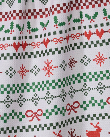 Ugly Sweater Day Tea Towel Geometry