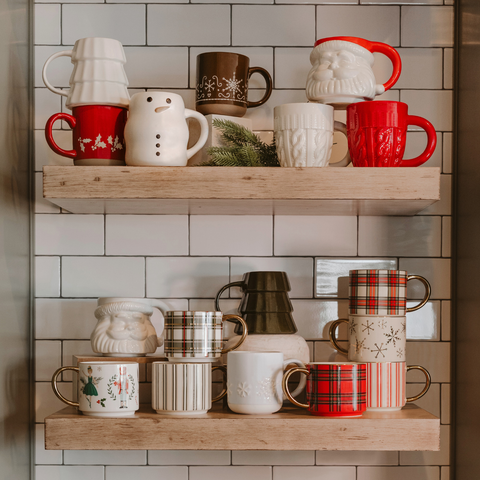 *NEW* White Plaid Coffee Mug - Christmas Decor & Gifts Sweet Water Decor
