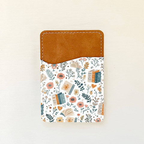 Bookish Florals Leather Card Holder (15 Options): 3 Olivia + Rose