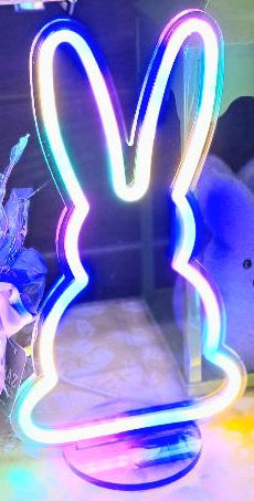 12.5" Lighted Neon Bunny RAZ Imports