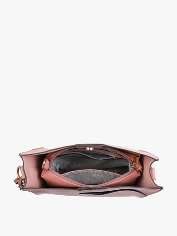 M1867 Lyla 2-in-1 Bucket Bag w/ Guitar Strap: Camel/Coffee Jen & Co.