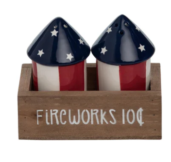 Firework Salt + Pepper Shaker Transpac
