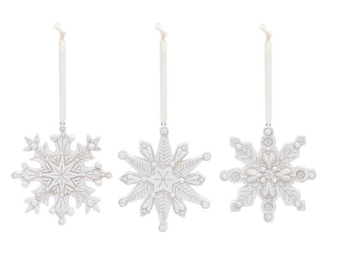 Snowflake Paper Pulp Ornaments Demdaco