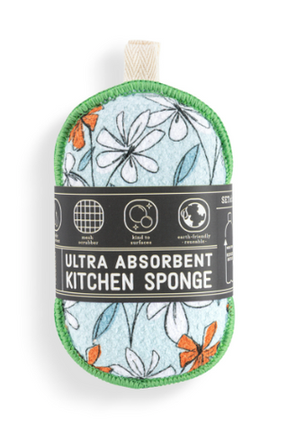 Absorbent Sponges Windowpane Floral Demdaco