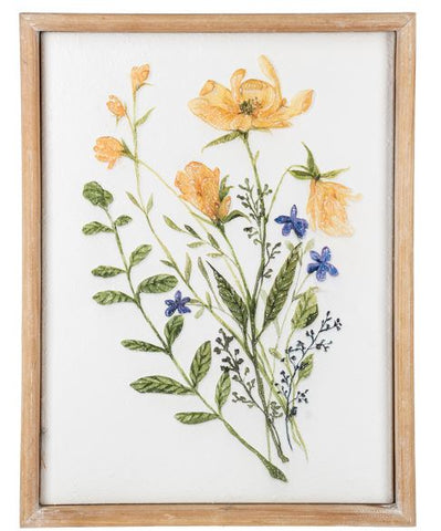 Embossed Wildflower Wall Art Ganz