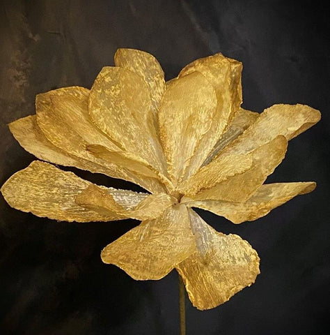 BROWN LINEN FLOWER 28" The Light Garden