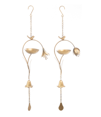 GOLD FLOWER WNDCHIME Ganz