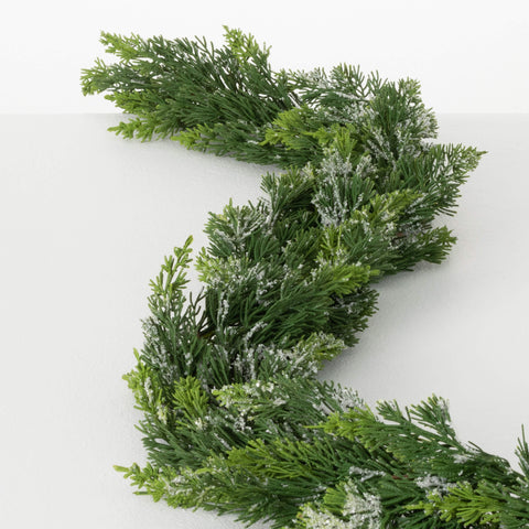 FROSTED CEDAR GARLAND 6'Lx4"Wx11"H GR PK2 Sullivans