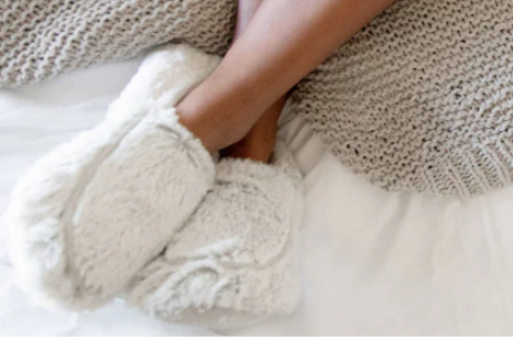 Marshmallow Gray Slippers Warm Warmies