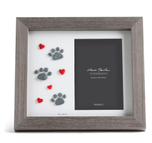 Paw Prints Gray Frame - 4x6in Demdaco