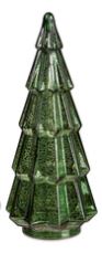 LED Colored Glass Tree Table Décor Set, Green and Evergreen Enterprises