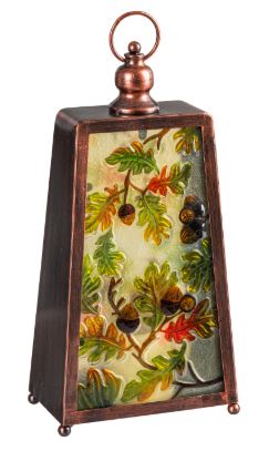 18"Harvest Glass and Metal LED Evergreen Enterprises