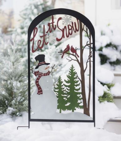 Laser Cut Trellis-Snowman Family Evergreen Enterprises