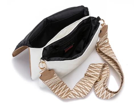 Lexi LATTE - vegan suede/vegan pebbled quilted leather Haute Shore Ltd