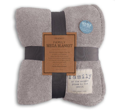 Together Time Family Mega Blanket Warm Grey Demdaco
