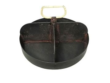 Round Tray W/ Dividers and Handle Transpac