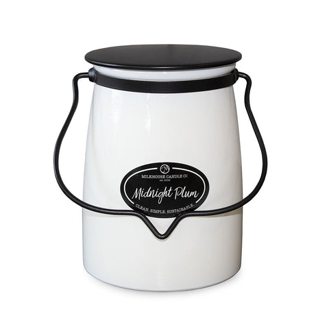 Butter Jar 22 oz: Midnight Plum Milkhouse Candle Co