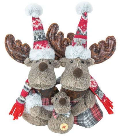 JOLLY PLAID MOOSE FAMILY Hanna's Handiworks, LLC