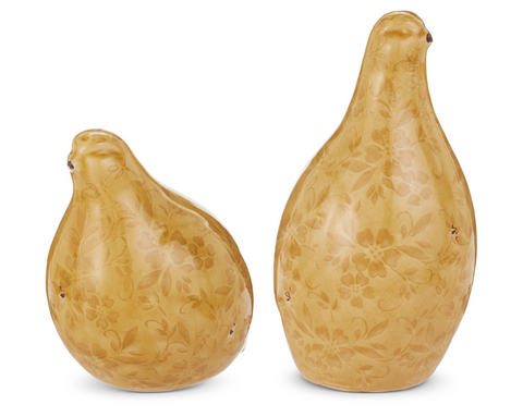 9.25" Mustard Birds RAZ Imports